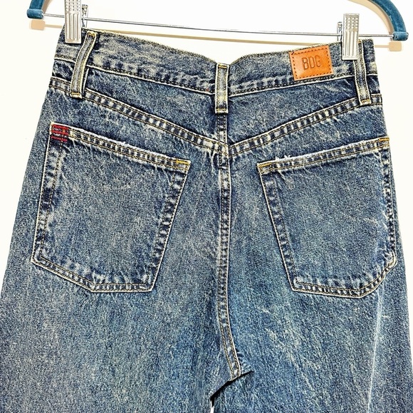 URBAN OUTFITTERS BDG High Rise Waisted Baggy Jeans Blue Acid Wash Distressed 26 - Picture 8 of 12
